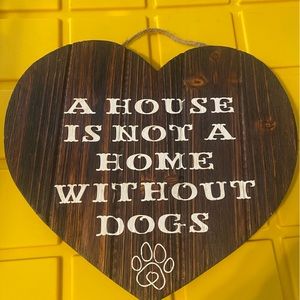 Custom sign for pets on stained wood